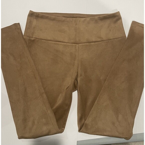J. Mclaughlin Faux Suede Mid Rise Skinny Leg Pants Brown Size Medium - Picture 2 of 15